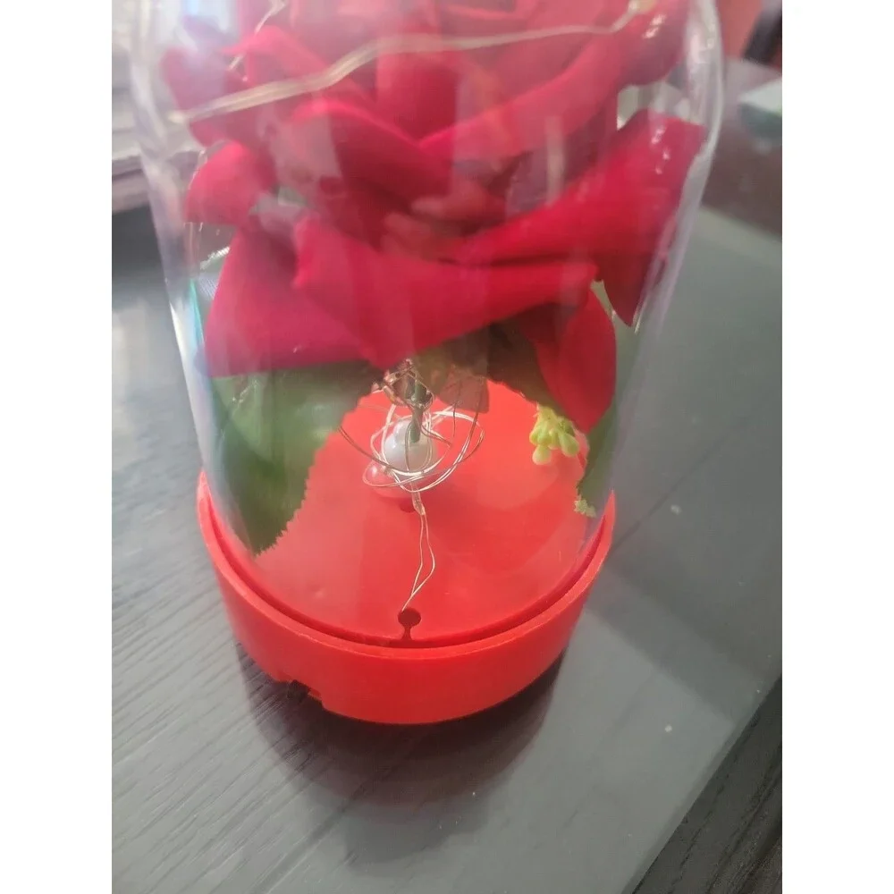 Rose Unclosed With Battery Operated Lights